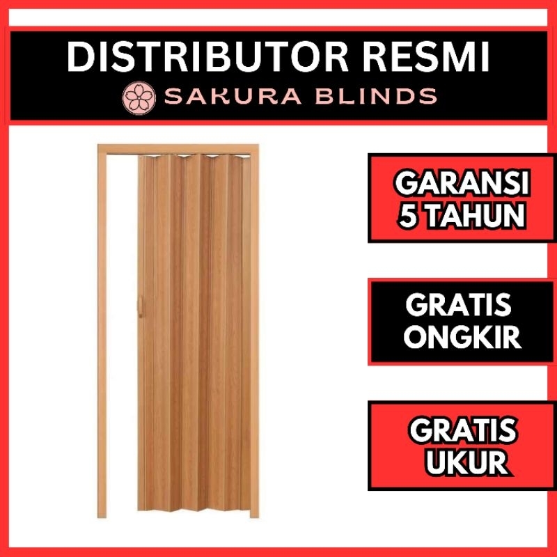 Pintu Folding Door PVC Lipat - Pintu PVC Lipat - Pintu Lipat Sekat Ruangan - Pintu Lipat PVC Kamar M
