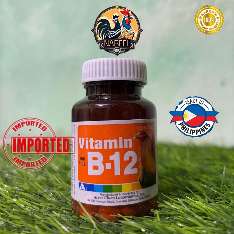 Vitamin Ayam ARVET B12 (50 Tablet) Obat Suplemen Ayam Laga