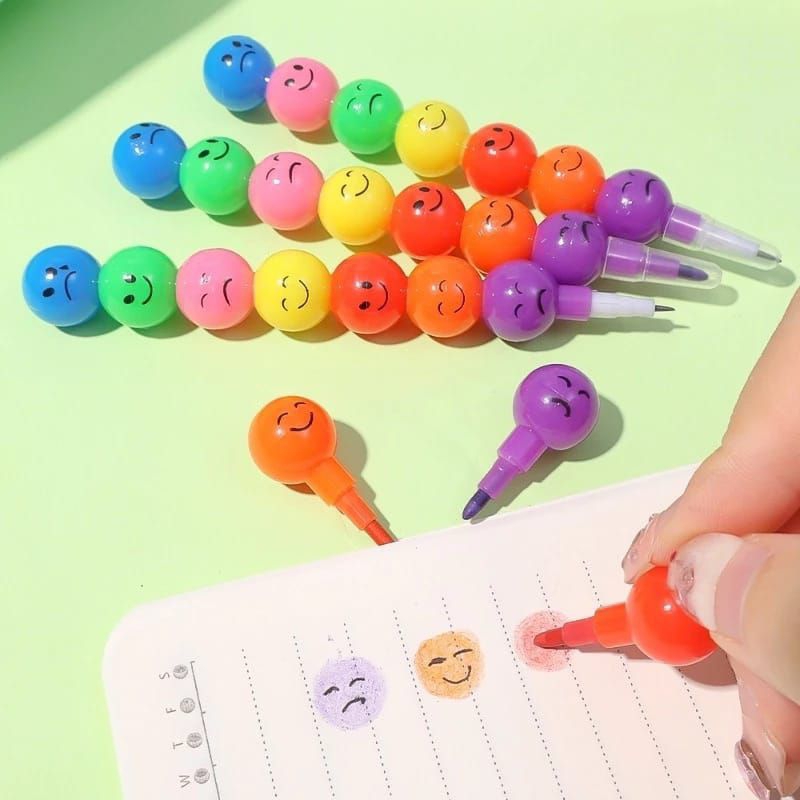 

Crayon 7 warna model Bongkar pasang smile Murah Meriah