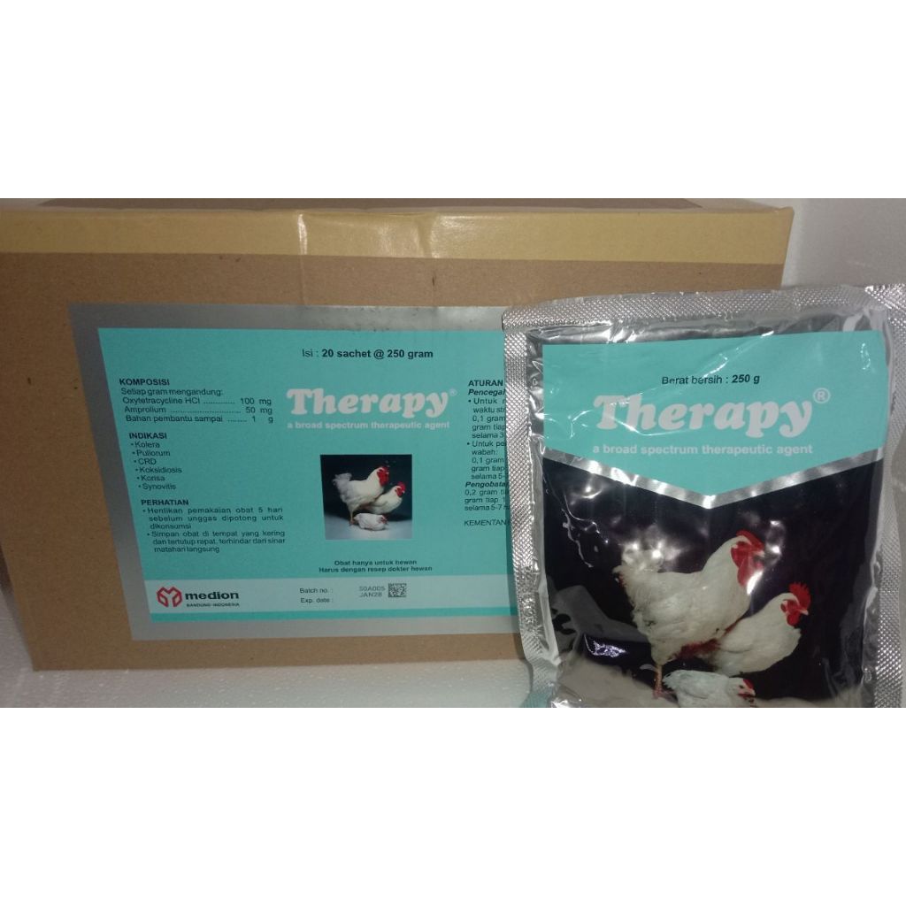 Therapy 250 gram Antibiotik untuk ayam Obat Medion