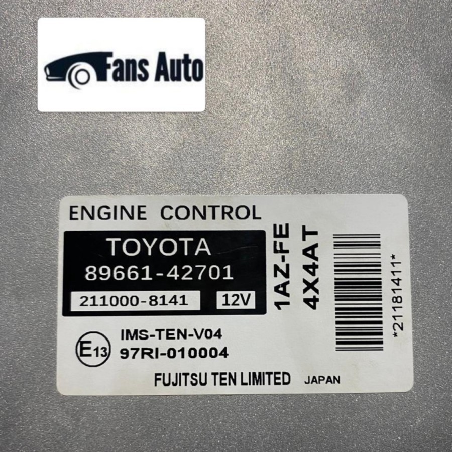 ECU ECM Toyota RAV4 1AZ-FE 4X4 -89661-42701 - ECM Engine Control Module