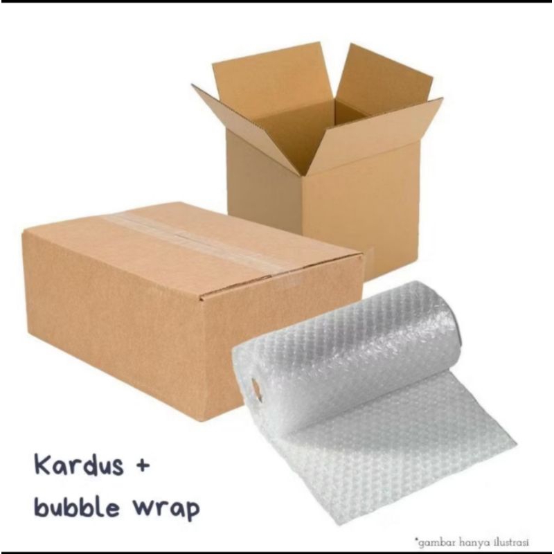 

Dus dan bubble wrap untuk tambahan buket mini/single buket yang co satuan