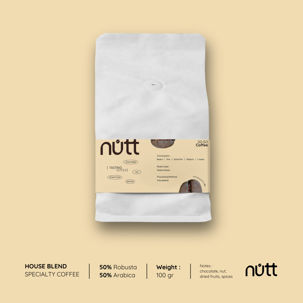 

NUTT Mix Robusta Arabica Coffee Blend | Espresso Coffee 100gr