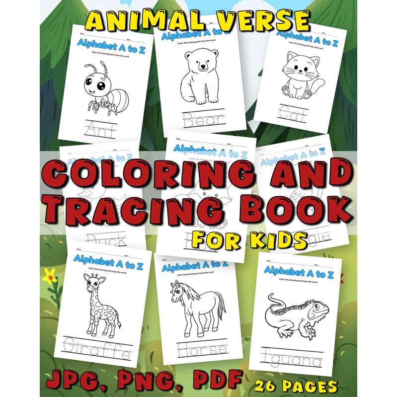 DIGITAL COLORING AND TRACING BOOK FOR KIDS
