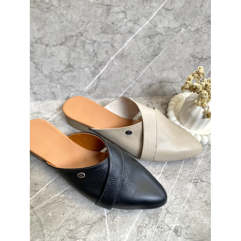 Tutong Kulit Hak Wanita - Tutong Kulit Wanita - Tutong Kulit Nuna Hak 3 cm