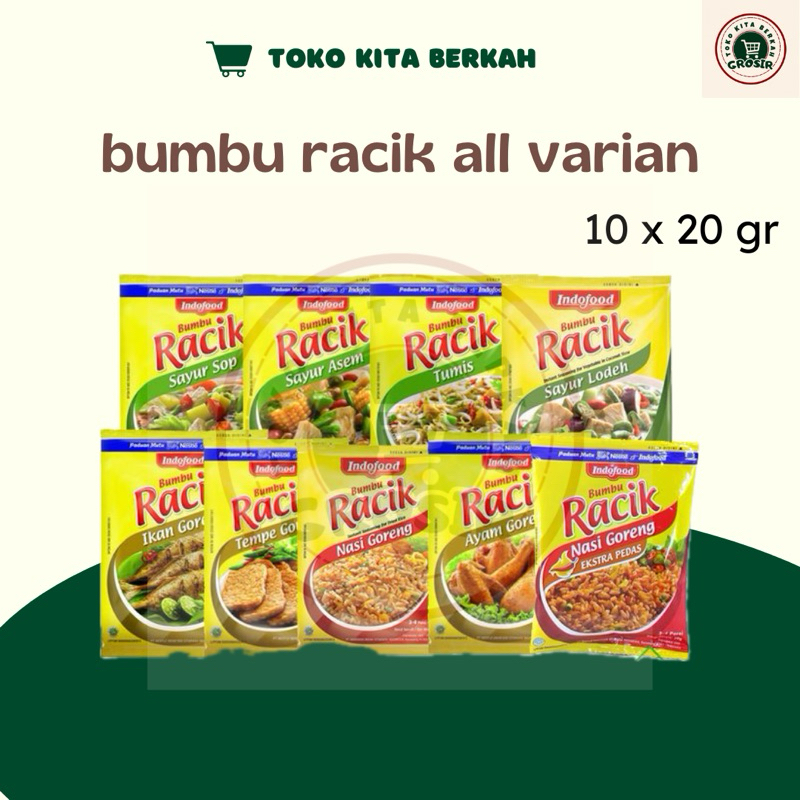 

bumbu racik instan indofood 10x20gr