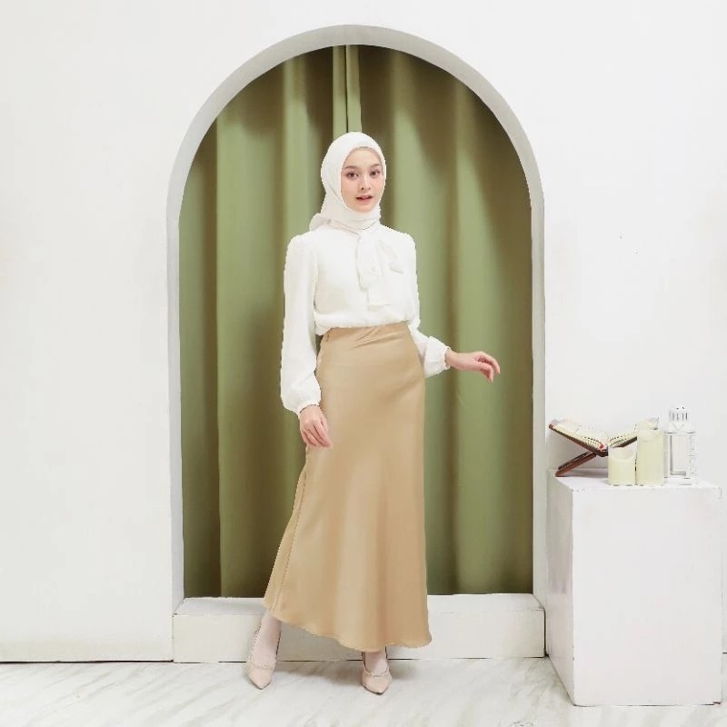 Rok Satin Silk Premium / Premium Satin Silk Skirt / Rok Korean Style / Rok Maxi Premium