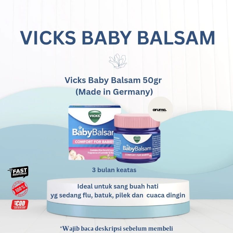 Vicks Baby Balsam 50gr Vicks Balsem Bayi Made in Germany