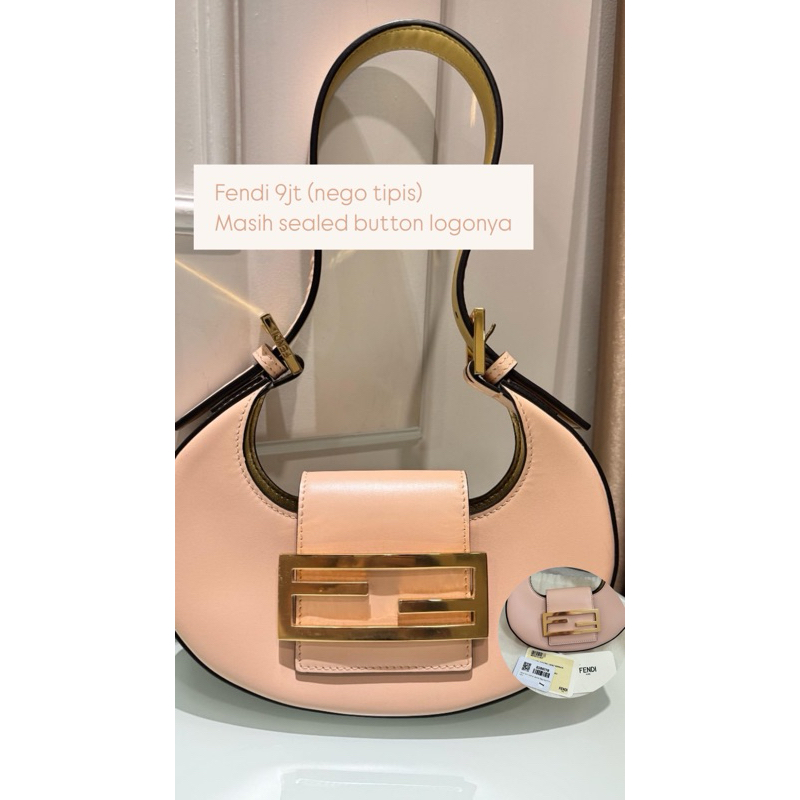 Preloved Fendi Vitello King Mini Cookie Rose Hobo Bag