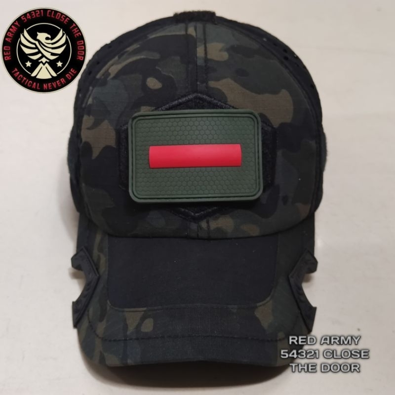Topi Multicam Black Lasercut Coak New Arrival Pangkat PRADA TNI AD Baseball Caps Tactical Best Quali