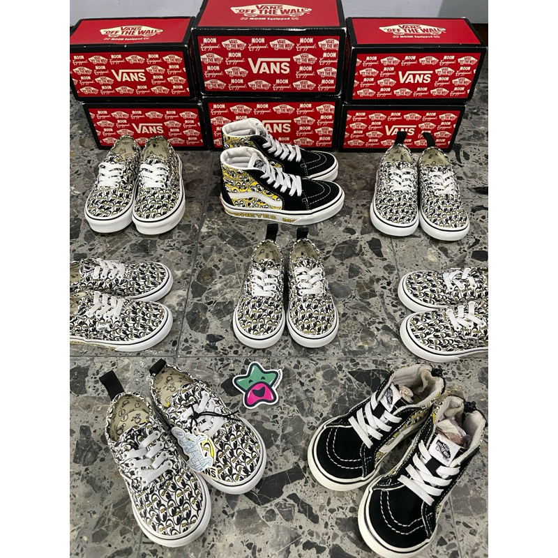 Sepatu/Sneakers Vans Mooneyes Preloved/Second Kids/Toddler/Anak Original