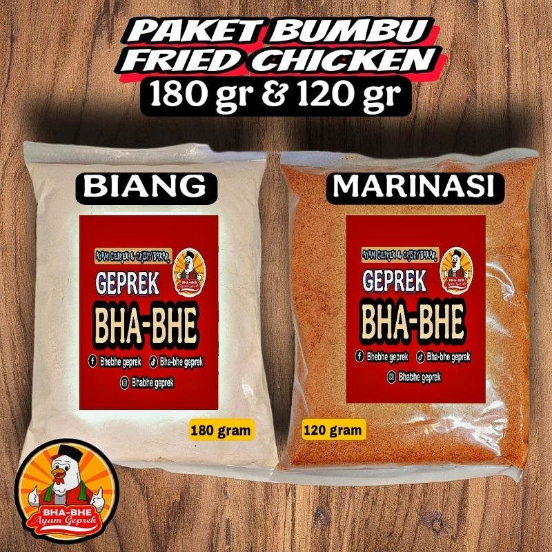 

paket bumbu fried chiken 500g (biang 300g + marinasi 200g)