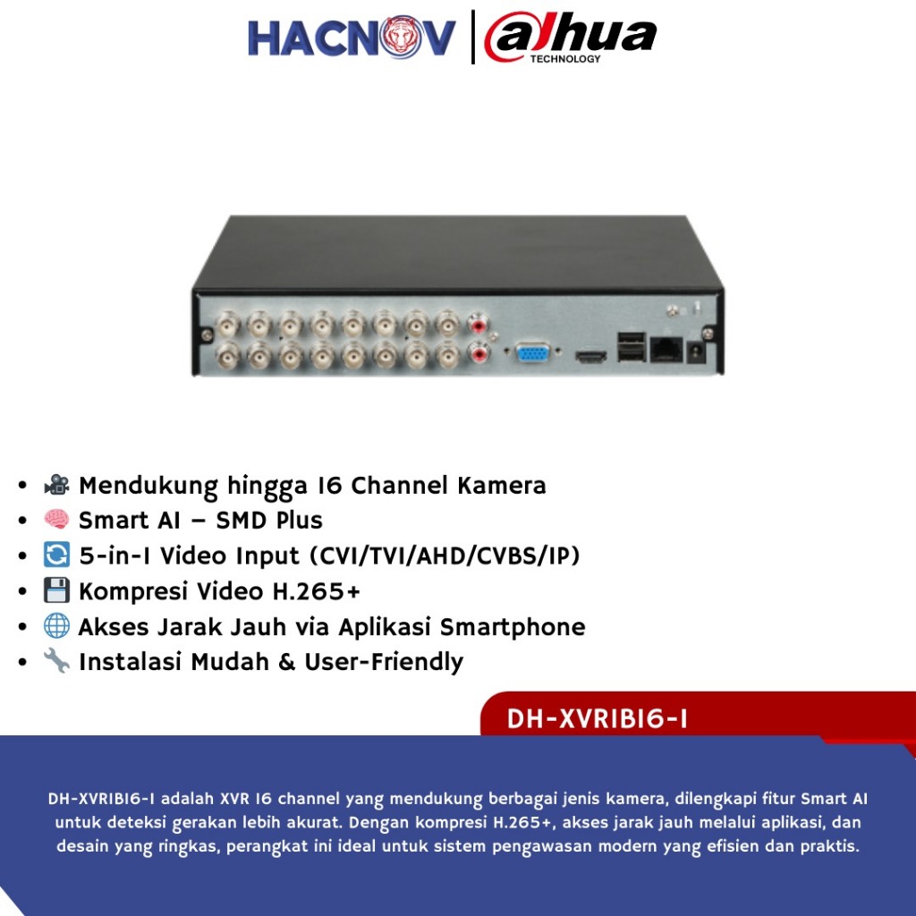 DAHUA DVR 16 Channel DH-XVR1B16-I