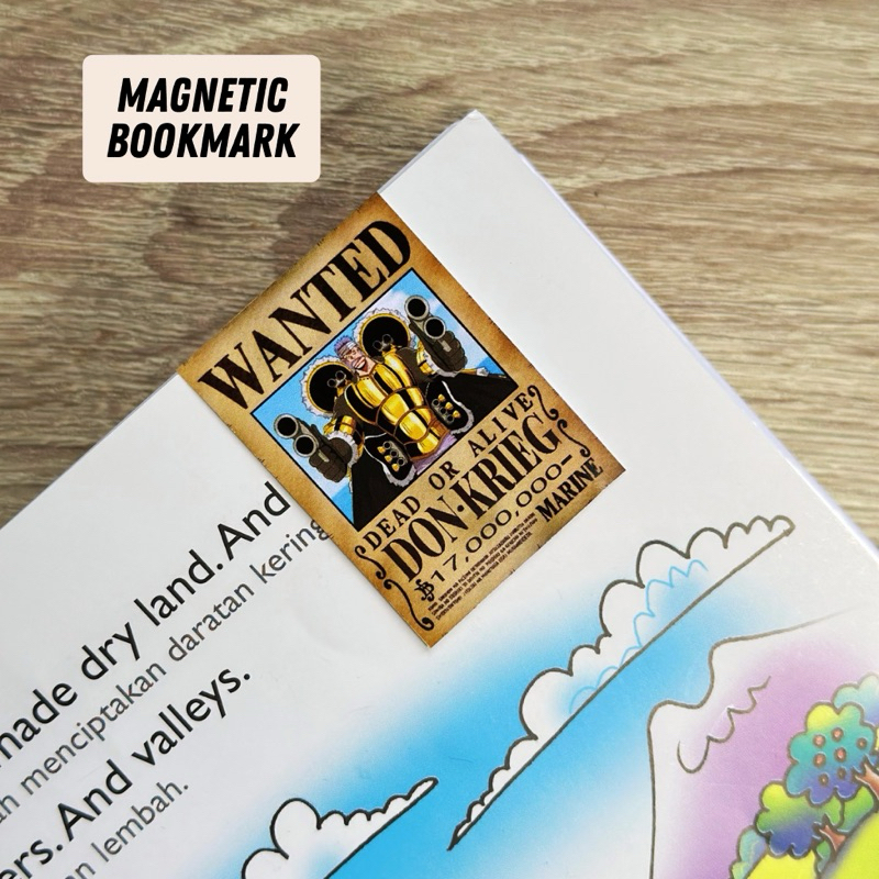

Magnetic Bookmark Wanted Don Krieg - Pembatas Buku Gambar Karakter Kartun Anime One Piece Pirates