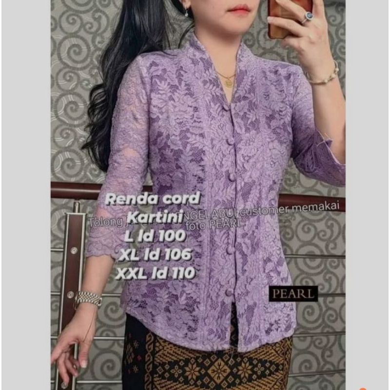 BLOUSE KARTINI BROKAT/BAJU KEBAYA RENDA KARTINI KONDANGAN WANITA BATAK