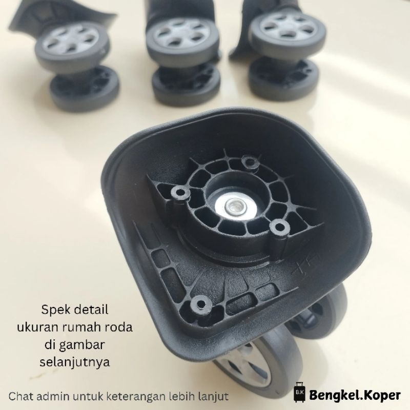 RODA KOPER DOUBLE WHEEL / KOPER RODA PUTAR 360° / RODA KOPER FIBER / RODA KOPER 1 SET ISI 4 PCS / RO