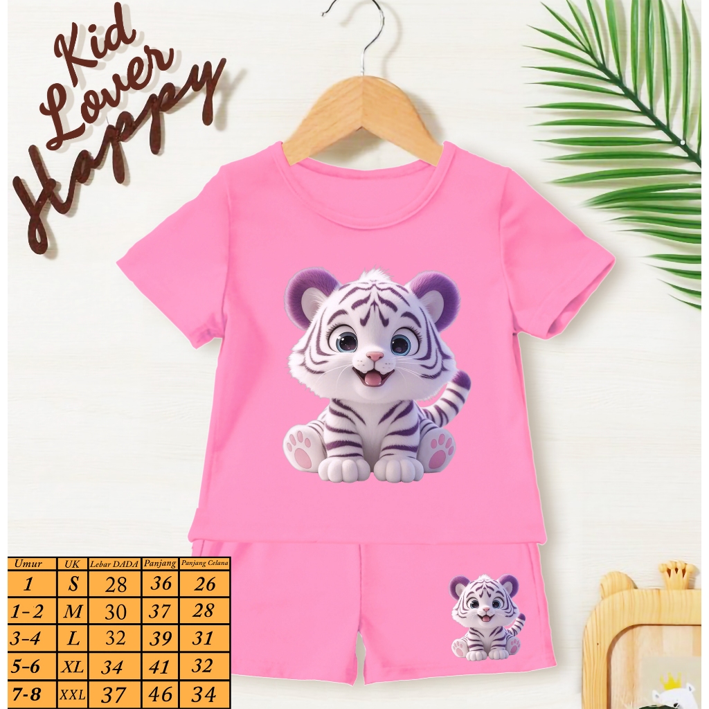 Baju setelan anak harimau imut / baju harimau imut anak anak