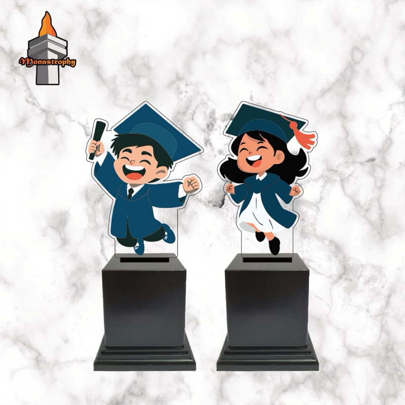 Piala Akrilik Custom Plakat Perpisahan Plakat Wisuda
