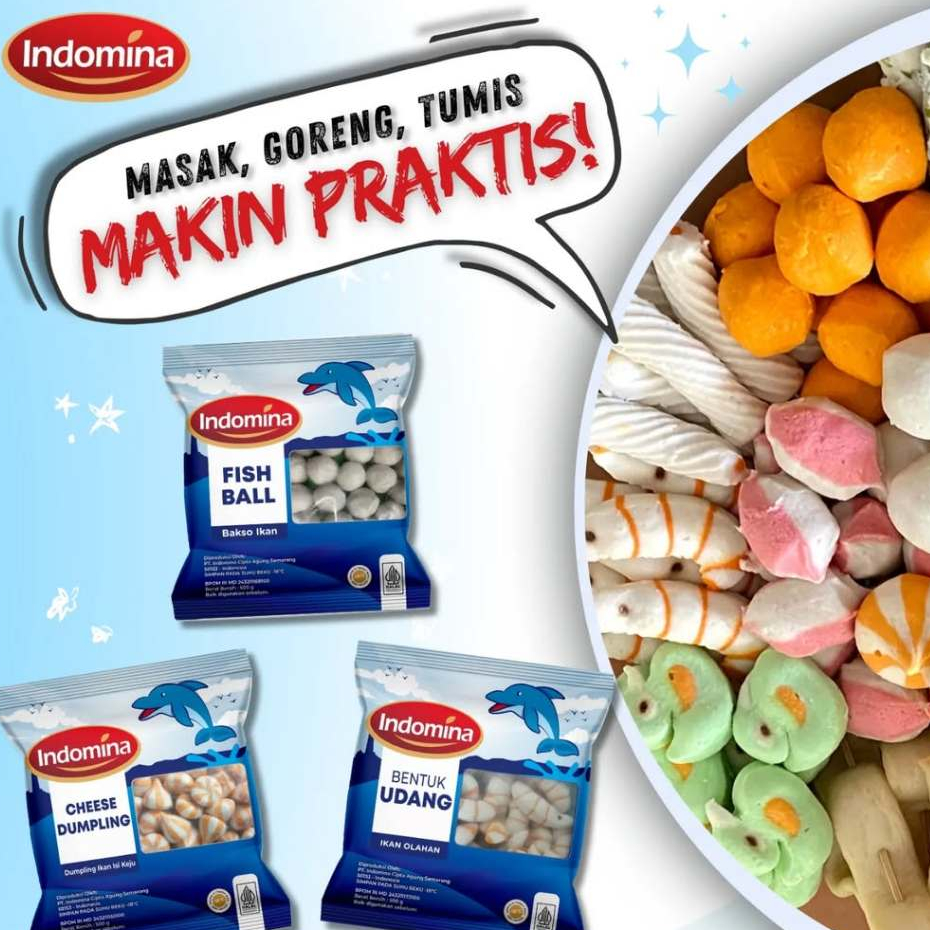 Indomina Ikan Olahan Beku | Indomina Dumpling Keju | Ikan Olahan Frozen Indomina
