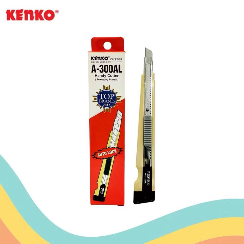 

PEMOTONG KERTAS / CUTTER KENKO A-300AL (9mm Blade)