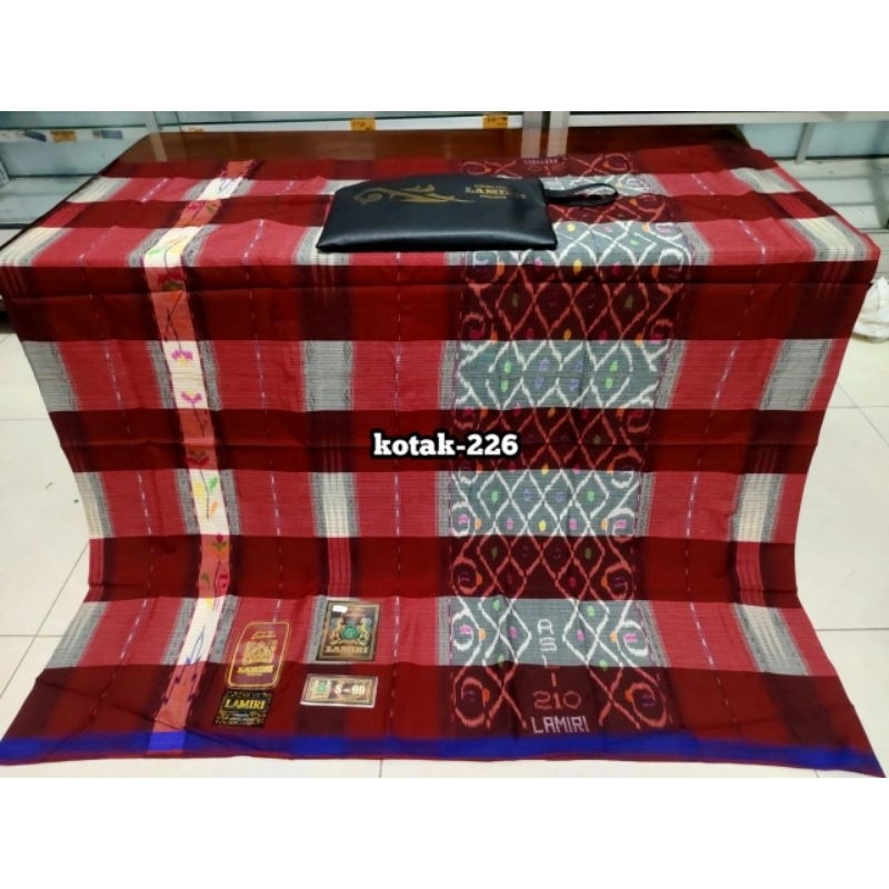 Sarung LAMIRI MS Sutra 50 Motif MGT Tumpal Kawung Kotak Mix