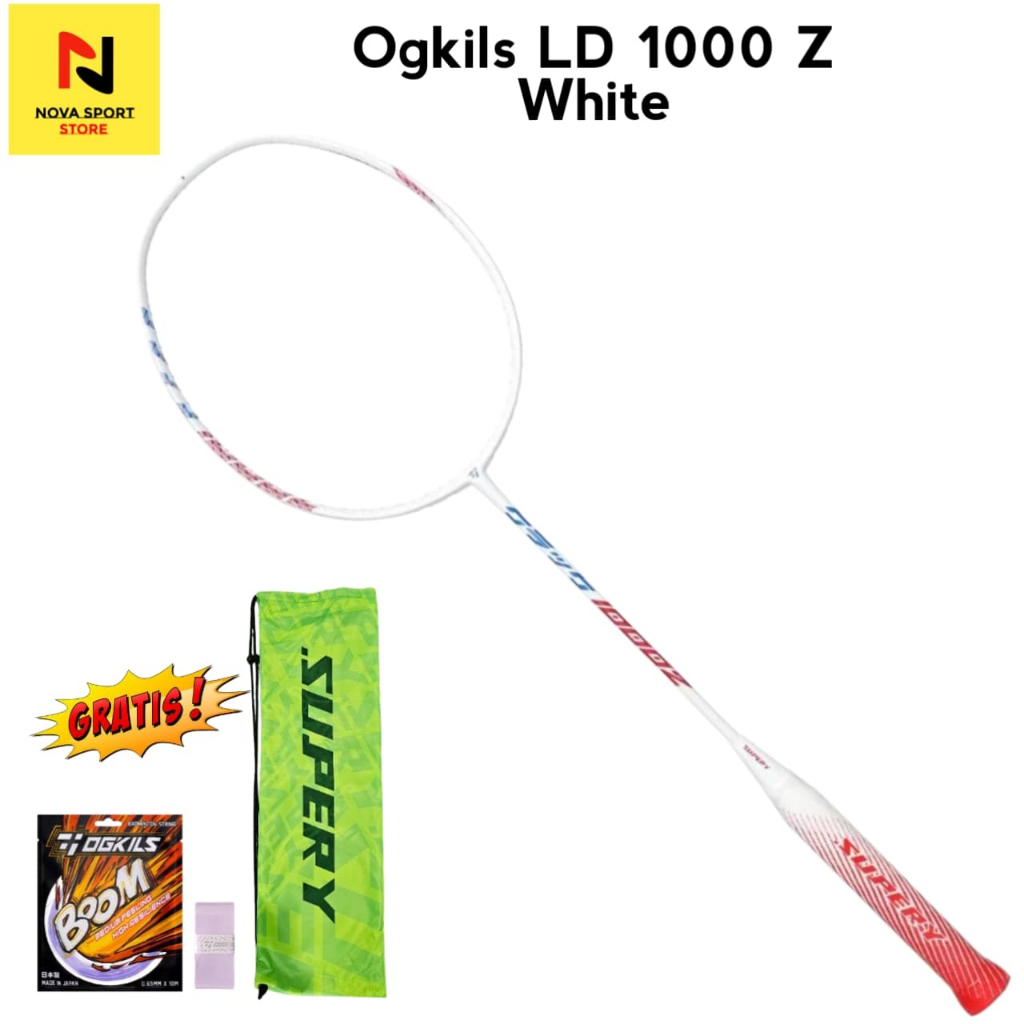 Ogkils Raket Badminton LD1000Z White Red