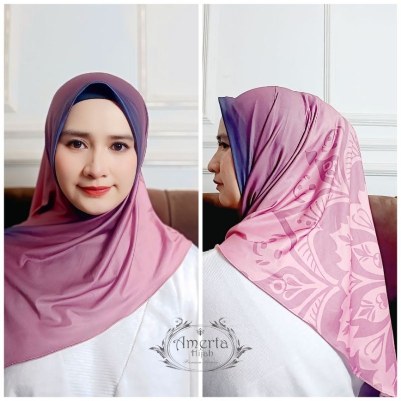 𝑨𝒎𝒆𝒓𝒕𝒂𝑯𝒊𝒋𝒂𝒃 Hijab Segitiga Instan Jersey Motif Gradasi – Premium Printing | Amerta Hijab