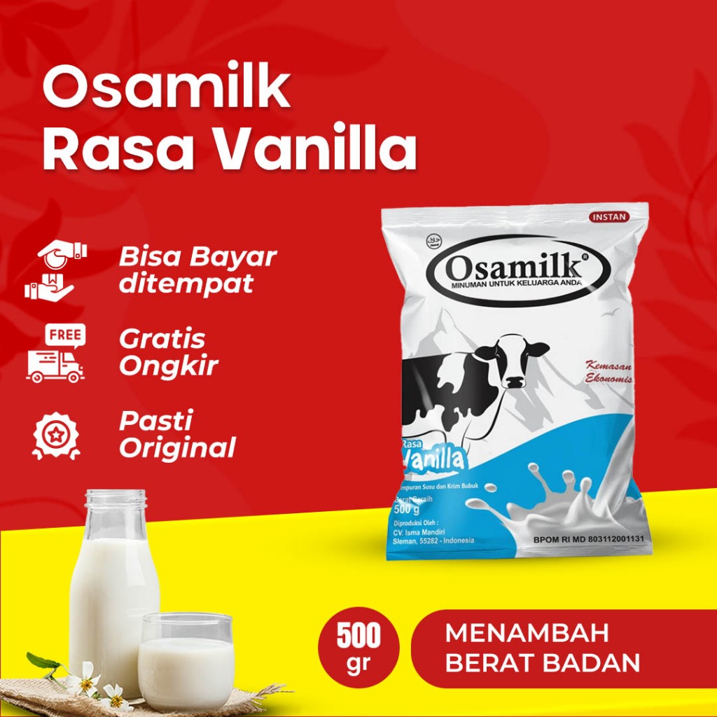 

Osamilk Vanilla 500gram - Susu Rasa Vanilla