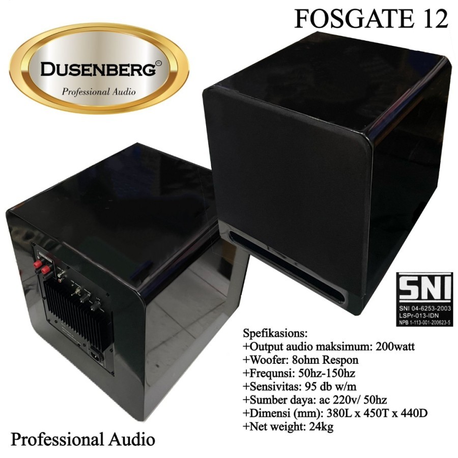 Subwoofer Aktif 12inch Dusenberg Fosgate 12 aktif/ Subwoofer 12inch