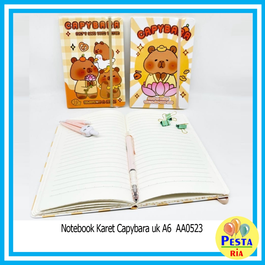 

Murah!! (1Pcs) Notebook Karet Capybara Uk A6, buku catatan, notes, diary agenda