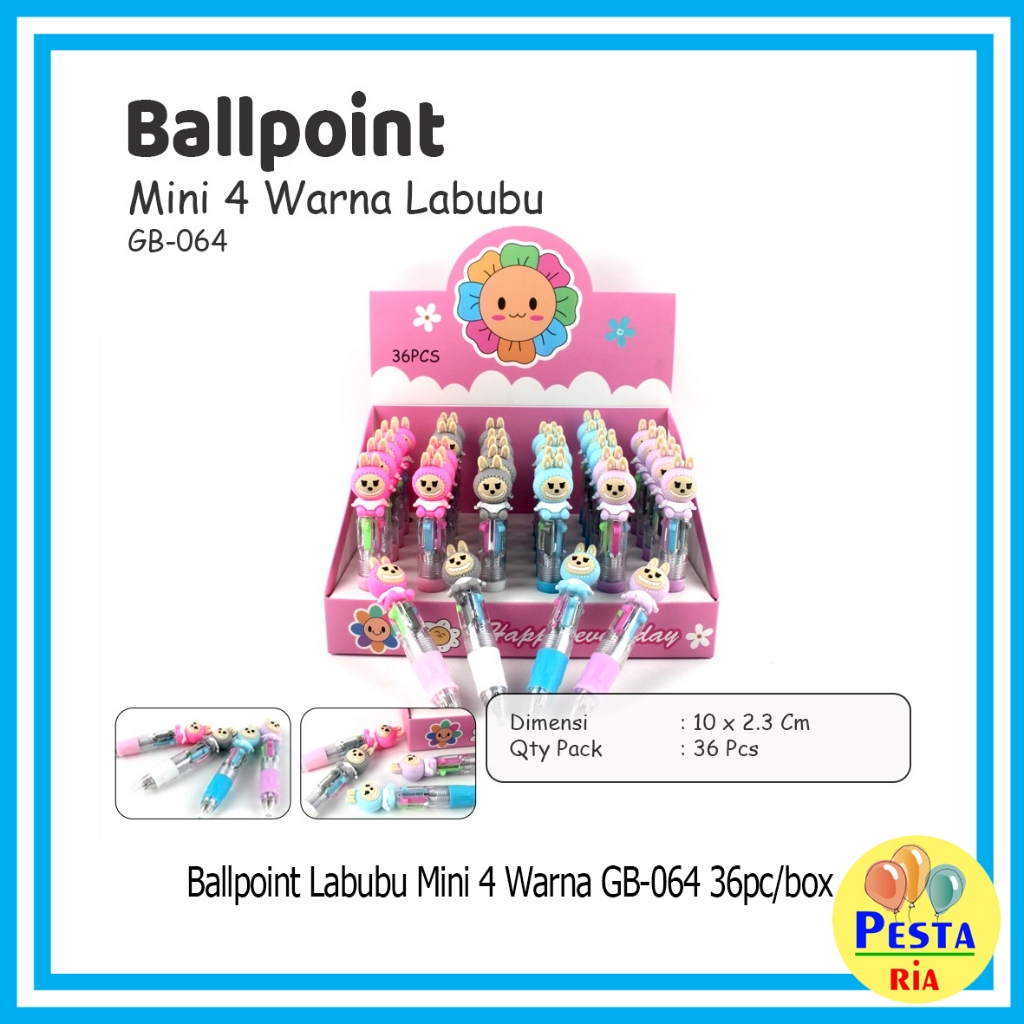 

Murah!! (1Pcs) Ballpoint Labubu Mini 4 warna, bulpen lucu, pulpen sekolah, pen gel, pen cetekan