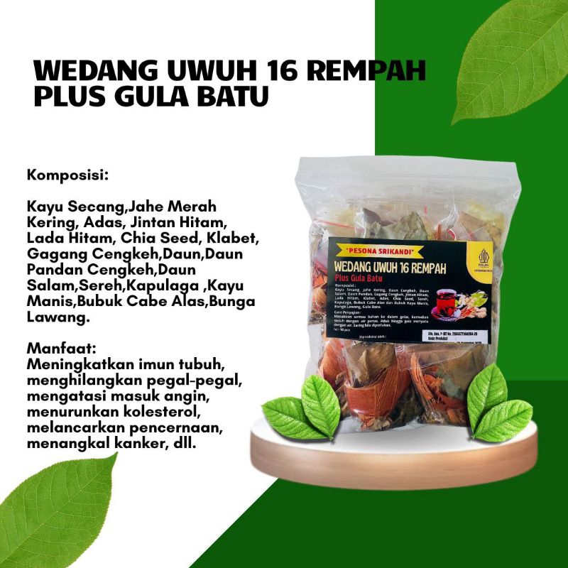 

Wedang Uwuh 16 rempah plus gula batu
