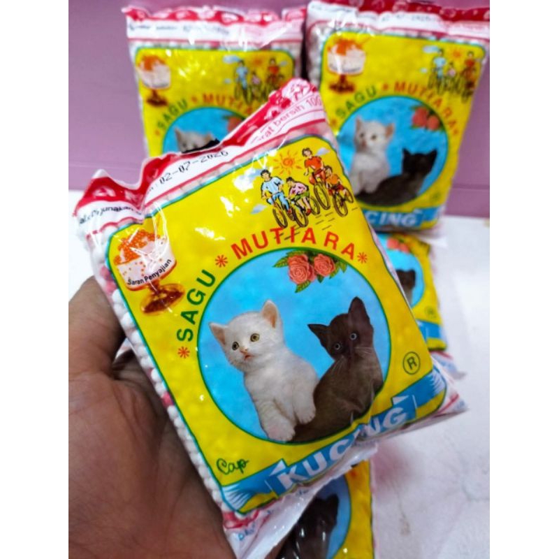 

Dapat 5pcs Mutiara Sagu Cap Kucing
