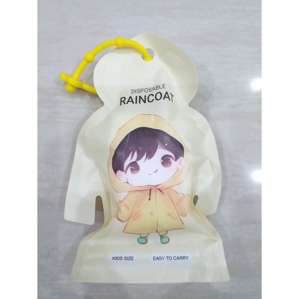 Hello Sun Disposable Raincoat Kids Yellow