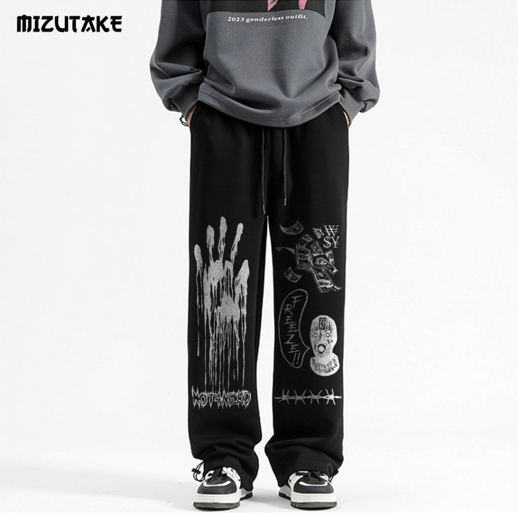 MIZUTAKE - Long Pants Outfit Skena Cewe Cowo Celana Baggy Pants Gombrong