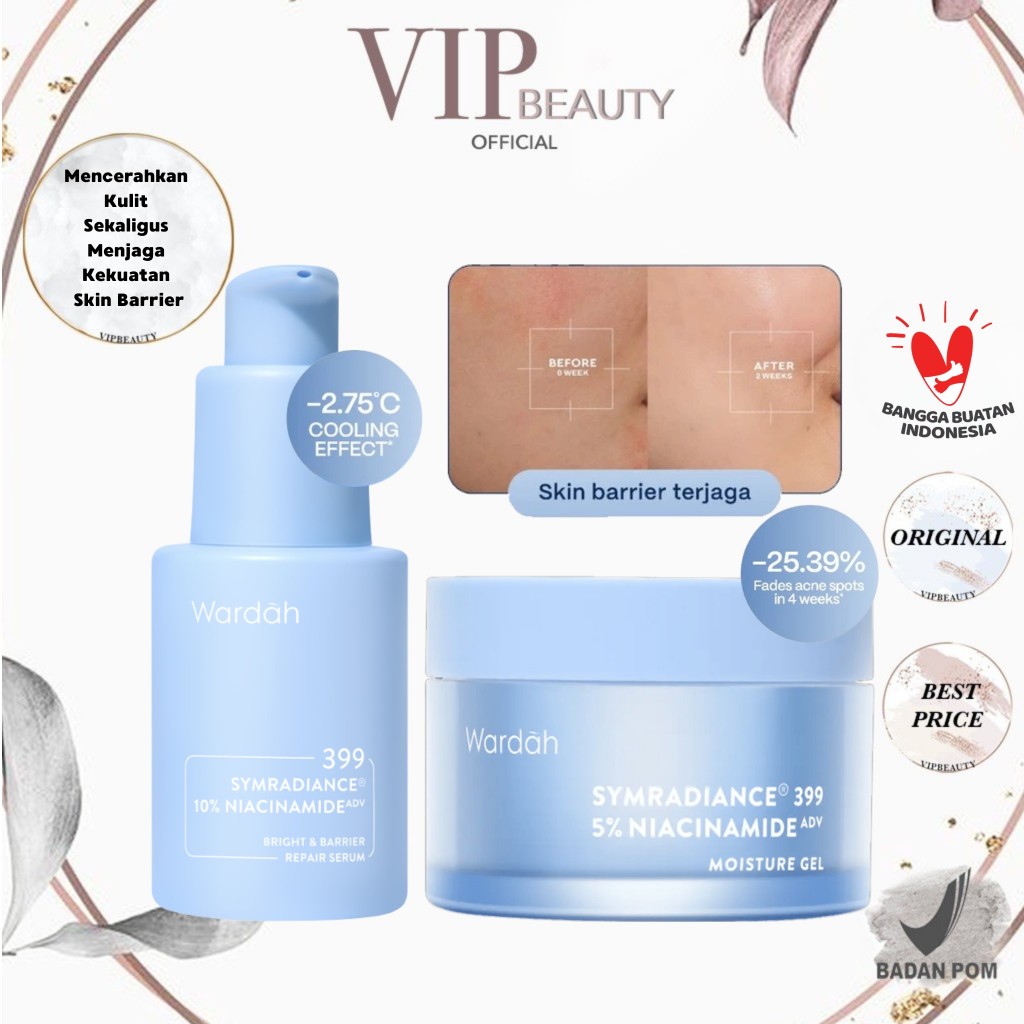 WARDAH Symradiance 399 All Series | Moisturizer Gel | Serum Eksfoliasi Wajah