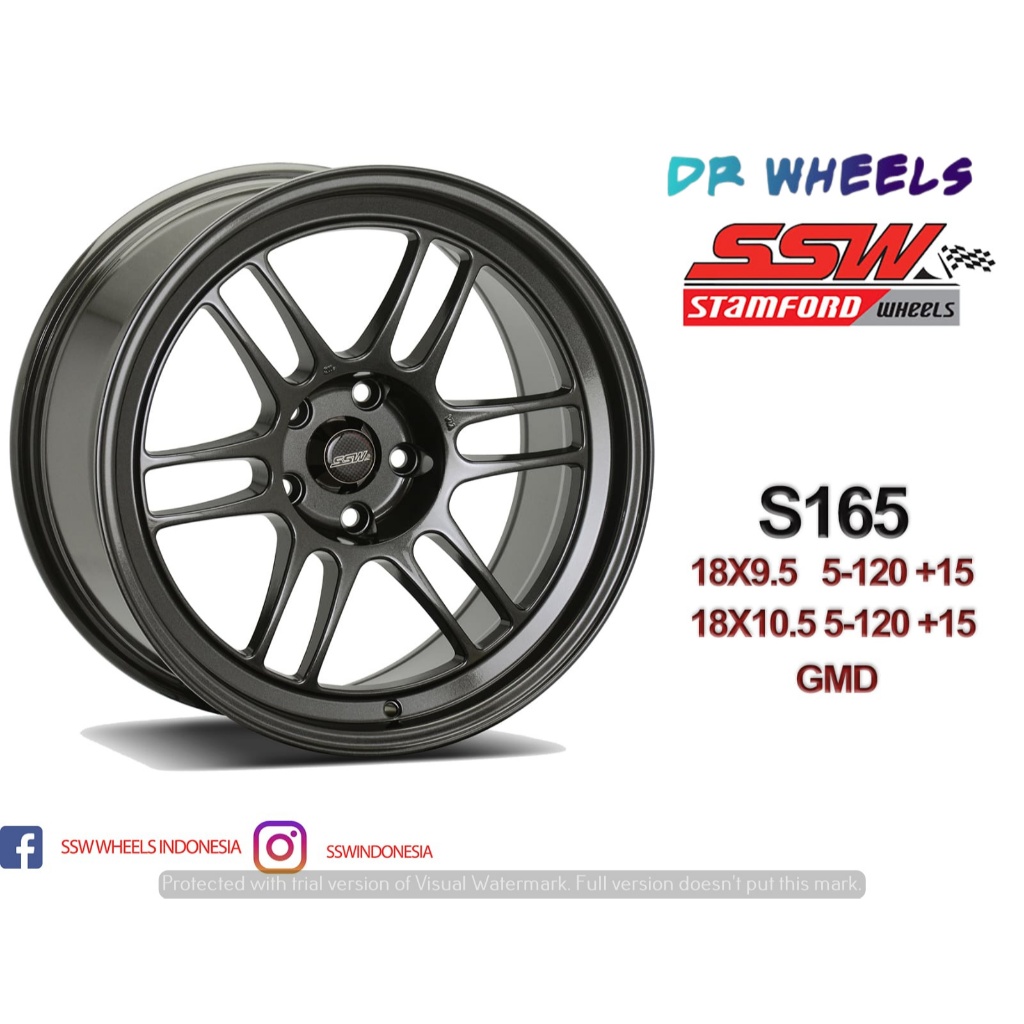 Velg mobil bmw ring 18 lebar 95/105 h5x120 warna gmd velg ori thailan
