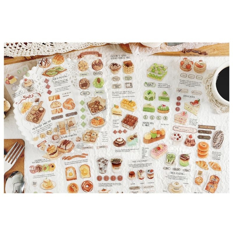 

(Crafty And Stuff) Stiker PET Infeel Me Motif Vintage Stiker Jurnal Masking Tape