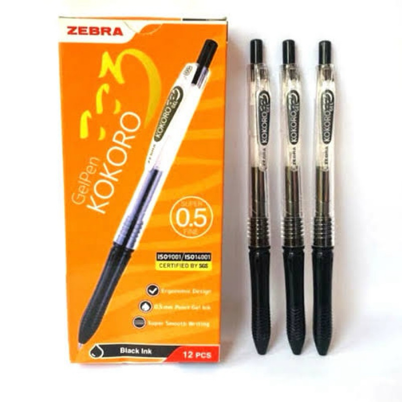 

Pulpen Kokoro Zebra Hitam / Pcs