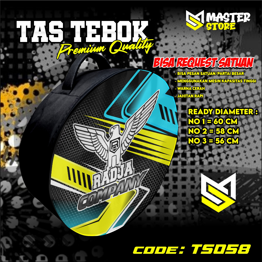 tas tebok murai motif RADJA COMPANY ransel gendong jinjing bawa tebok sangkar murai printing