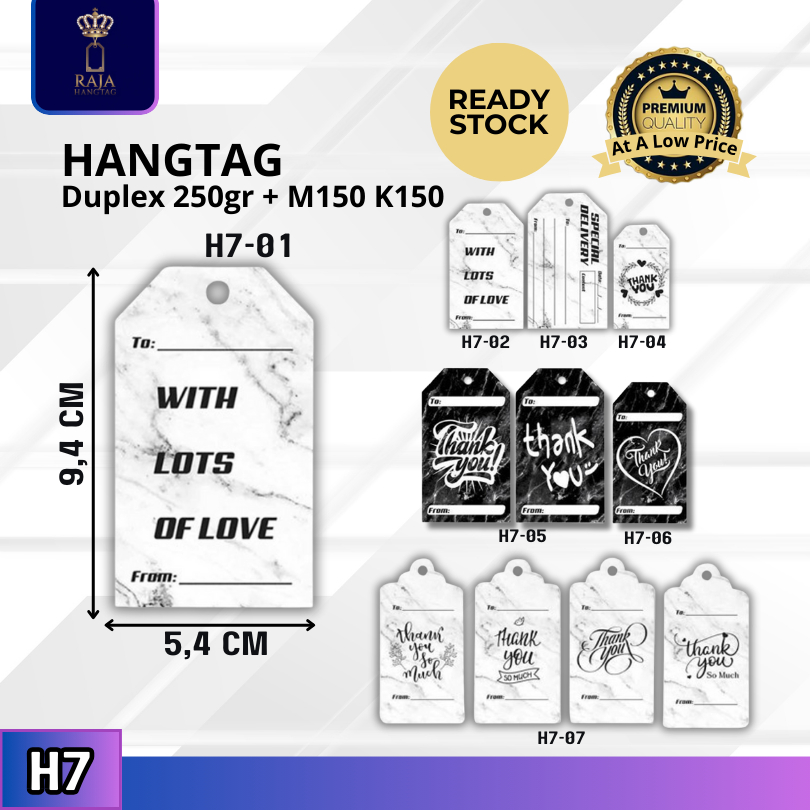 

Hangtag|Label Baju|Hangtag Baju|Ivory|H7