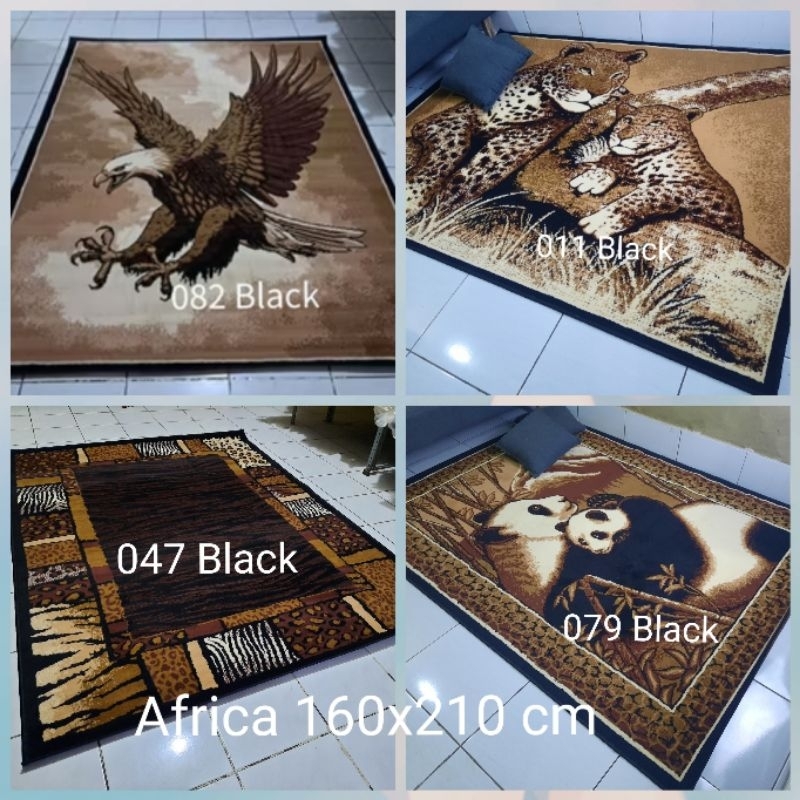 Karpet Permadani Motif Satwa Panda Harimau Animal Print Exotic Africa Panda Macan