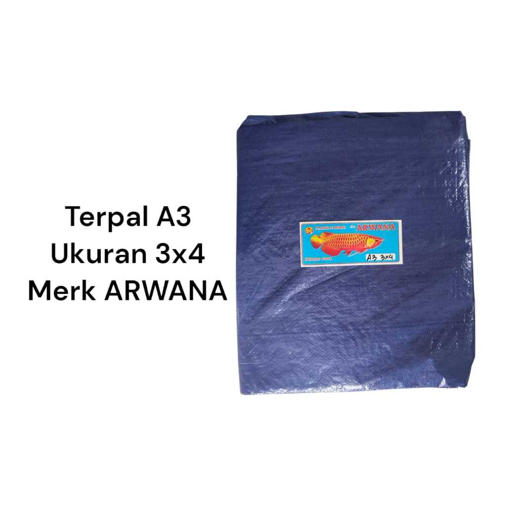 Terpal Plastik A3 Silver Biru Ukuran 3x4 Meter / Terpal Plastik 3x4