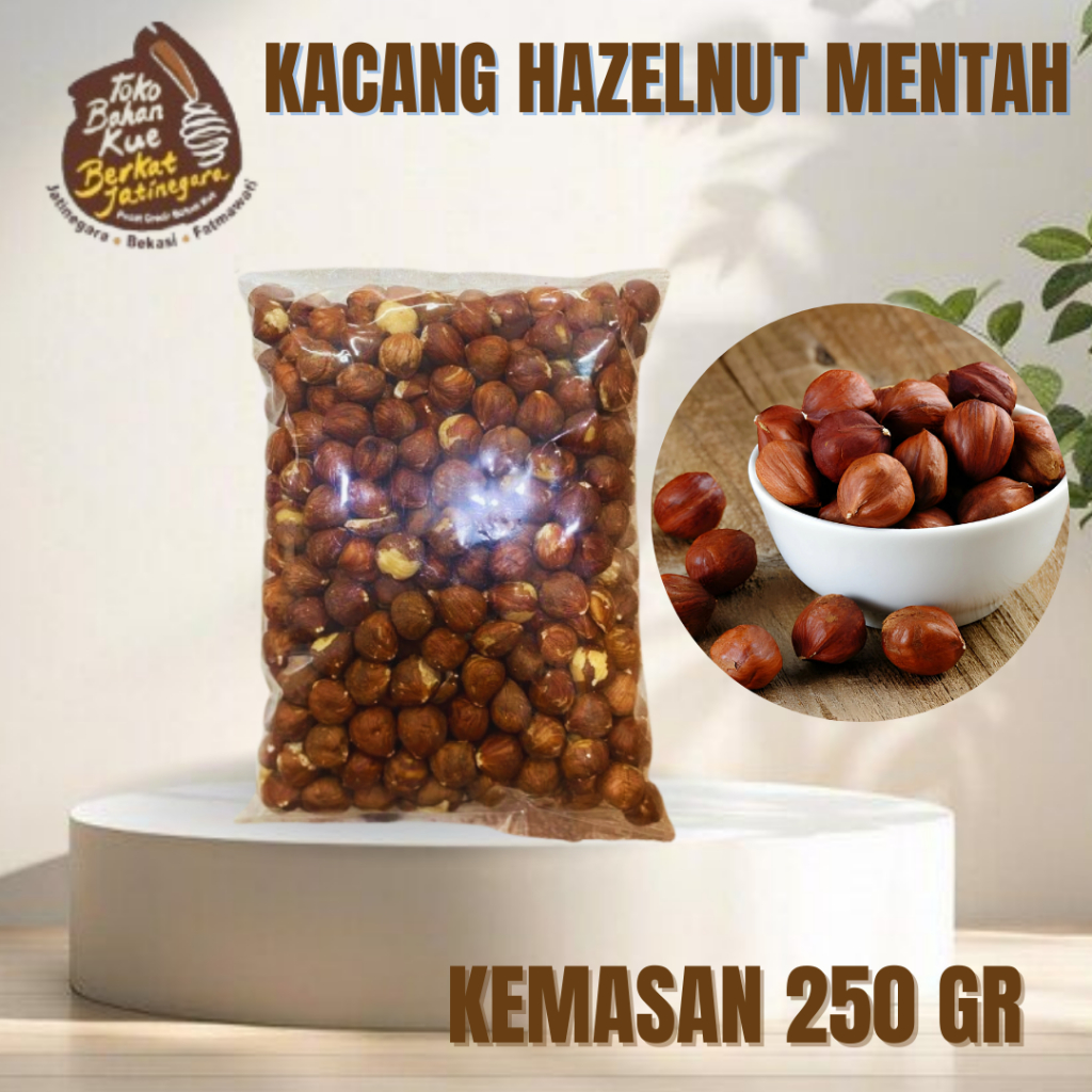 

HAZULNUT MENTAH REPACK 250 GR / KACANG HAZELNUT / HAZELNUT
