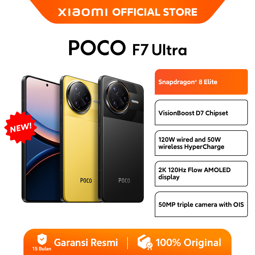 POCO F7 Ultra (12/256GB)(16/512GB) | Snapdragon 8 Elite | VisionBoost D7 Chipset | 120W/50W wireless