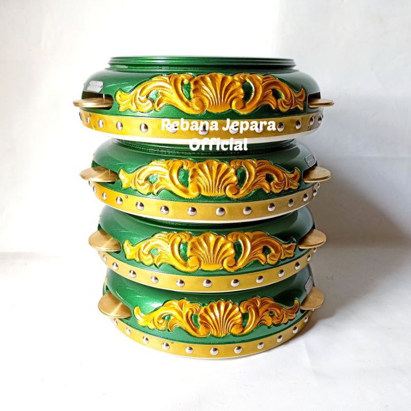 Rebana Hadroh Ukir Jepara Bisa Pesan Nama/Tulisan (4 Rebana)