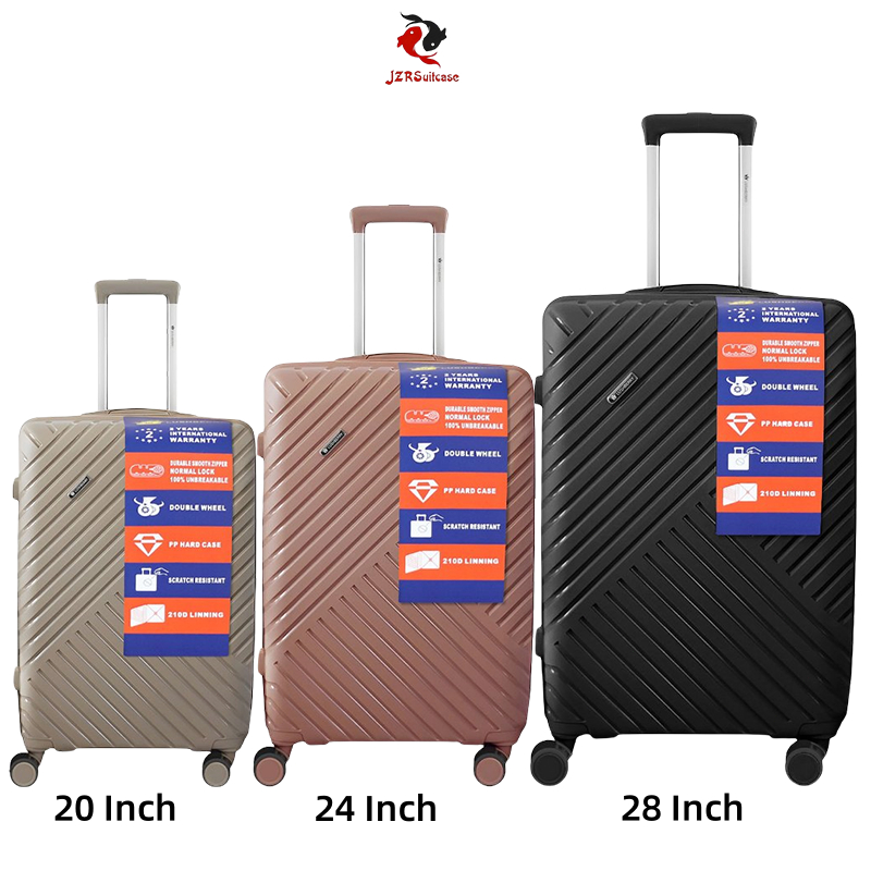 Jzr Suitcase  Koper 20 inch Koper  Ringan Beroda Empat dan Bisu, Ukuran 24 Inci Koper  dengan Materi