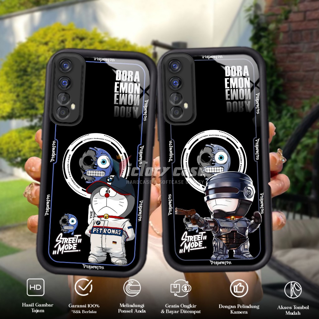 Case Hp Softcase glossy For REALME 7 NARZO 20 PRO DORAEMON silikon Glass Casing Handphone Premium