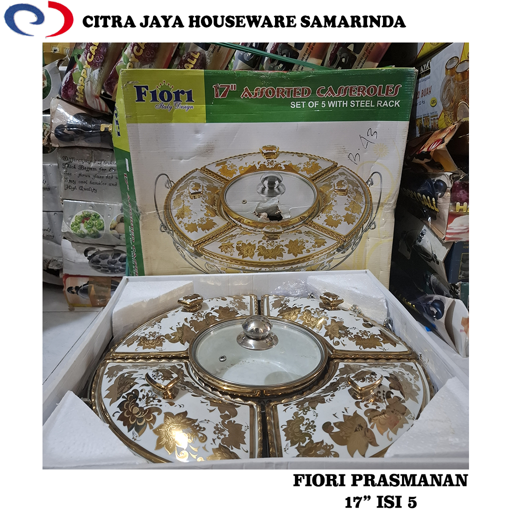 Prasmanan Keramik 17" isi 5 Fiori FR-5037 (Per 1 Set)