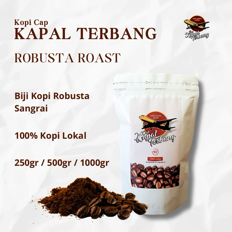 

Biji Kopi Robusta Sangrai – Kapal Terbang Bundling | 250gr / 500gr / 1000gr | Aroma Kuat, Asli Jawa Timur